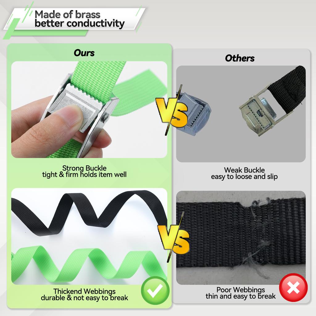 6 шт. 2,5 м крепежные ремни кулачковая пряжка нейлон быстросъемный грузовой стяжной ремень багажник на крышу автомобиля багаж байдарка каноэ гамак