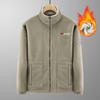 Men's Polar Fleece Stand-Up Collar Jacket: Autumn/Winter, Large Size, Sports & Outdoor, Warm Plus Velvet.