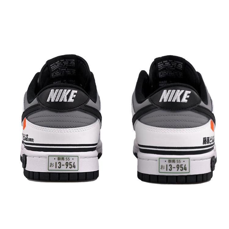 Nike Кроссовки Dunk RISK Тема гонок, Акияма, Магазин тофу Модные Нескользящие Легкие Низкие Скейтбордические Кроссовки Унисекс Черный Белый DD1391-100(Команда27-)