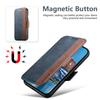 SUTENI Q-07 For iPhone 17 Case Magnetic Color Splicing Cowhide Texture Leather Cover