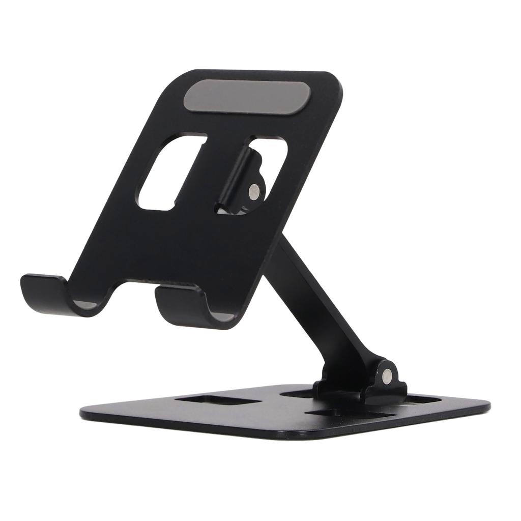 Desk Phone Stand Aluminum Alloy Adjustable Angle Antislip Silicone Phone Holder Stand for Tablet Phone Below 12.9in