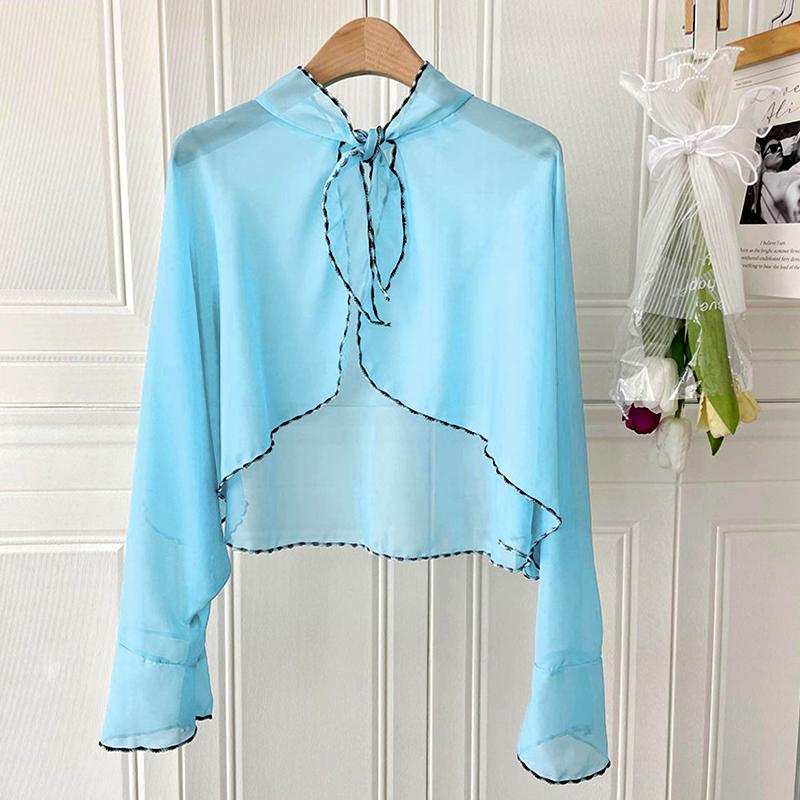 1 шт. Тонкий свободный защитный рукав с длинным рукавом, дышащий женский кардиган, модная защита от солнца, корейский стиль, солнцезащитный платок