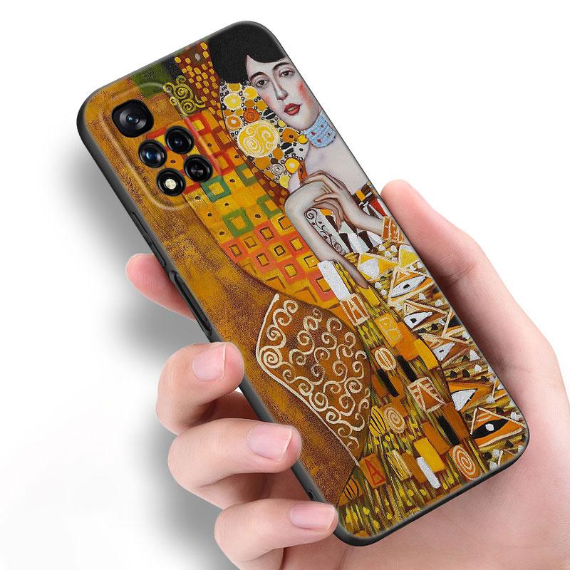 Черный силиконовый чехол для телефона Art Gustav Klimt для Xiaomi POCO X3 X4 NFC F5 M3 M4 M6 X5 X6 Pro F3 F4 GT 5G C55 C65 M5