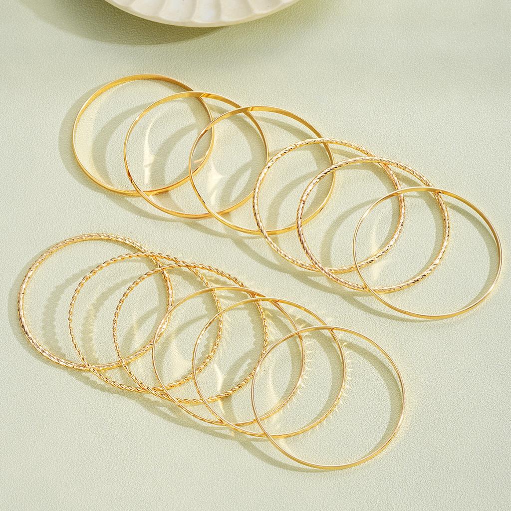 17KM 12 шт. стильный богемный браслет набор панк винтажный золотой цвет преувеличенный банкетный браслет для женщин простые праздничные ювелирные изделия подарки