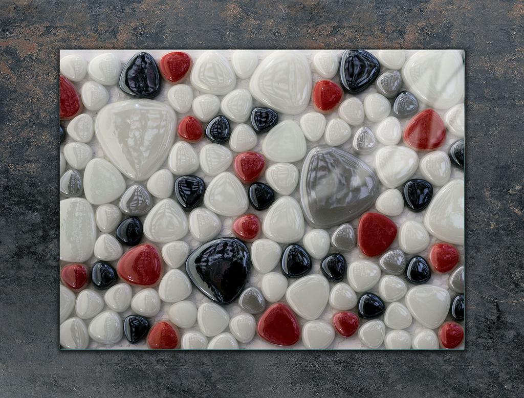 Glass stove protection plate 70x52 Stone