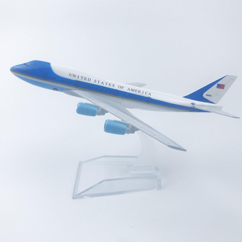 Сплав Самолет ВВС США Air Force One B747 Авиалинии Модели Самолетов С Шасси Детские Подарки Коллекция Самолет Игрушка