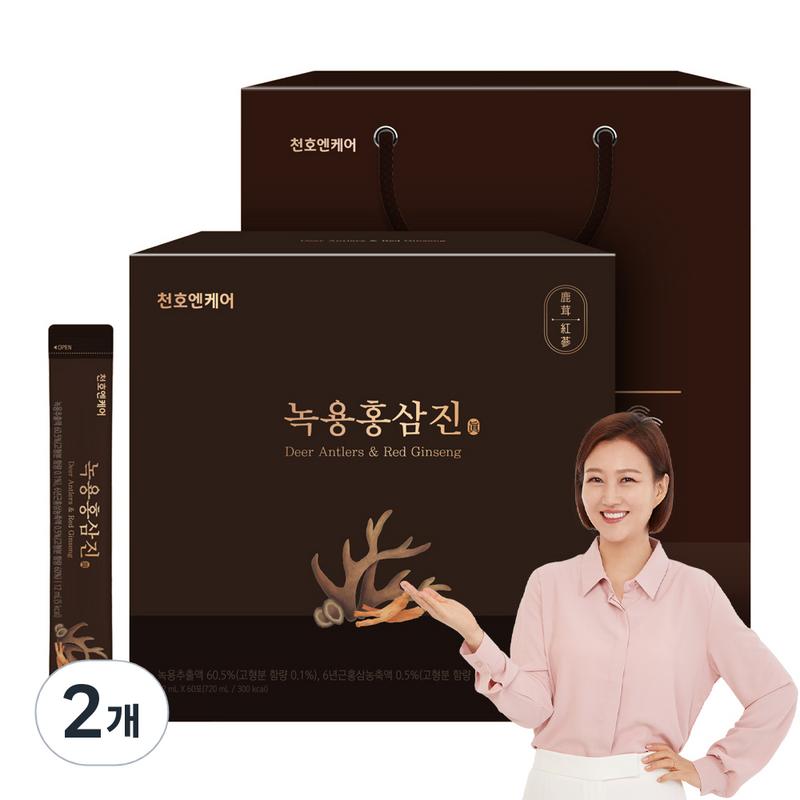Cheonho NCare Antler Red Ginseng Stick Set 60p, 720ml, 2 Units