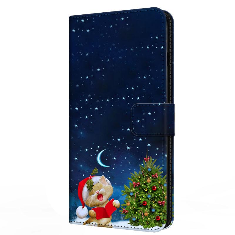 Чехол для Xiaomi Poco F7 F 7 с подставкой-книжка из кожи Merry Christmas Магнитный кошелек-защита Redmi Turbo 4 Pro