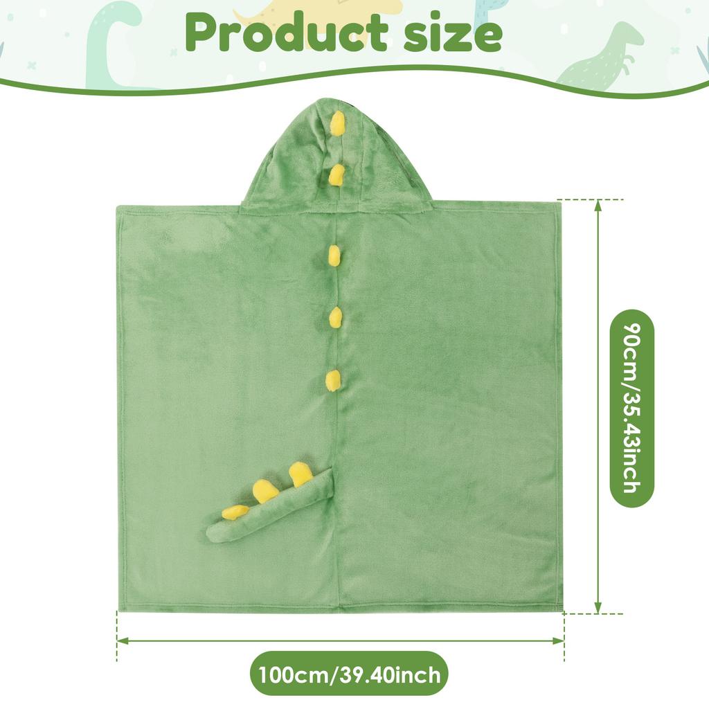 Милое мультяшное пляжное полотенце с капюшоном в виде животных, банное полотенце с капюшоном в виде единорога, банный халат-накидка с капюшоном из фланели для мальчика с динозавром
