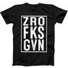 Саркастичная Смешная ZRO FKS GVN Zero F*cks Given Подарочная Футболка Черная Футболка 371