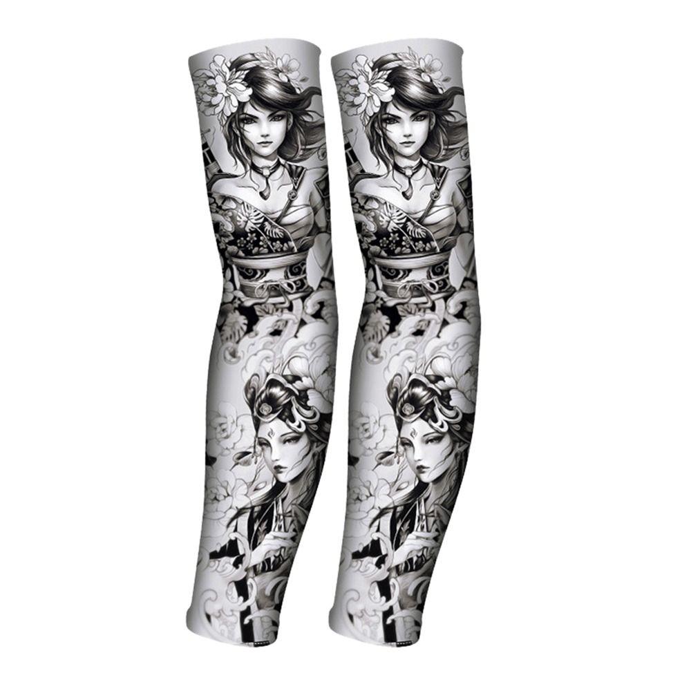 Protection Outdoor Sport Basketball Arm Cover Sun Protection Tattoo Arm Sleeves Flower Arm Sleeves