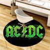 1 шт. Круглый ковер с логотипом группы AC/DC, Изготовлен из полиэстера, Идеально подходит для украшения офисных кресел, гостиных fplt132