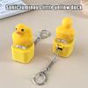 1/2/3Pcs Ducky Caps Keychain Fidget Toy Sounding Pendant Stress Reliever Duck Keyboard Fidget Toy Keychain