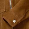 AL KHALID Real Soft Tan Suede Leather Motorcycle Style Men's Jacket Biker Stylish