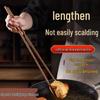 Anti-scald Extra Long Wooden Chopsticks for Noodles, Hot Pot, Frying Youtiao, and Serving; Thickened for Household Use