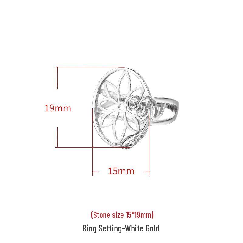 Аксессуары для самостоятельной сборки оправы кольца с драгоценным камнем для мужчин и женщин: Инкрустированный янтарем, нефритом и модными дизайнерскими элементами