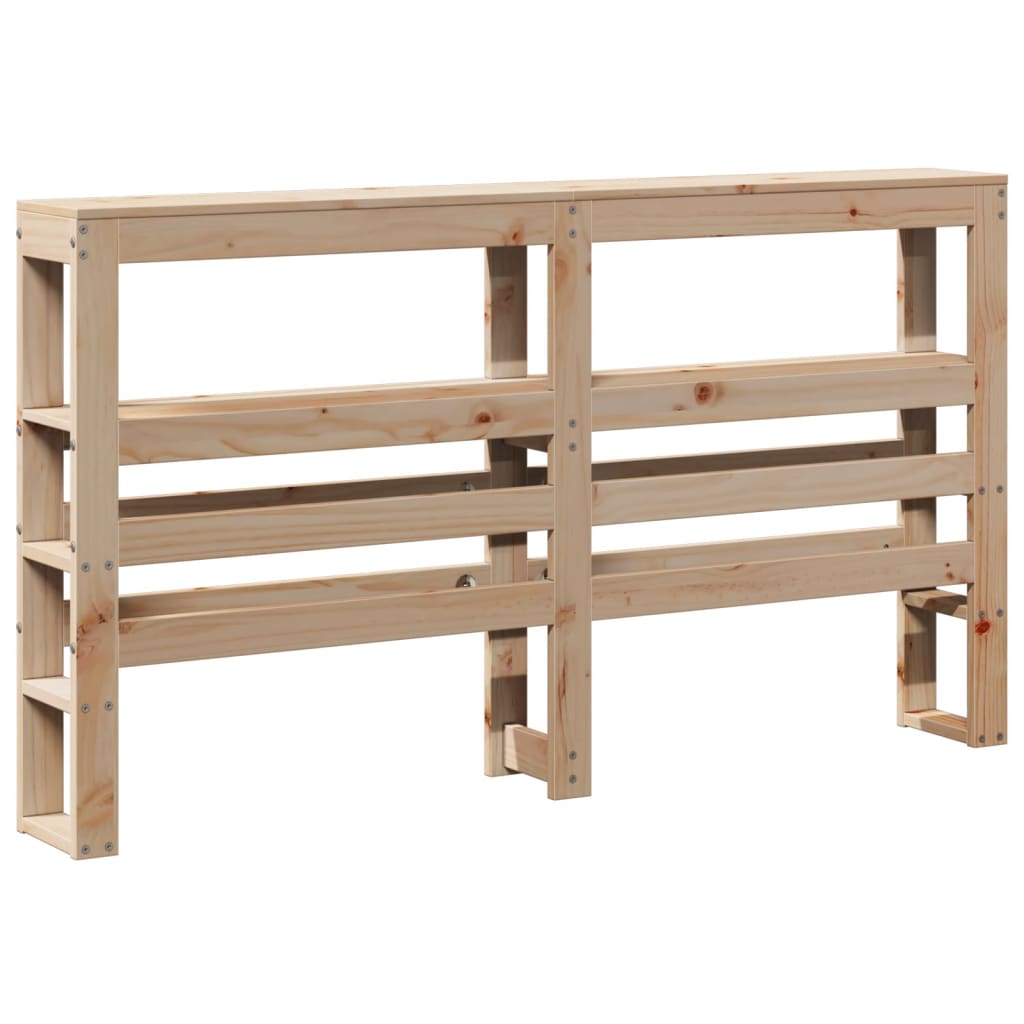Vidaxl Wezgłowie Do Łóżka, Z Półkami, 160 Cm, Lite Drewno Sosnowe