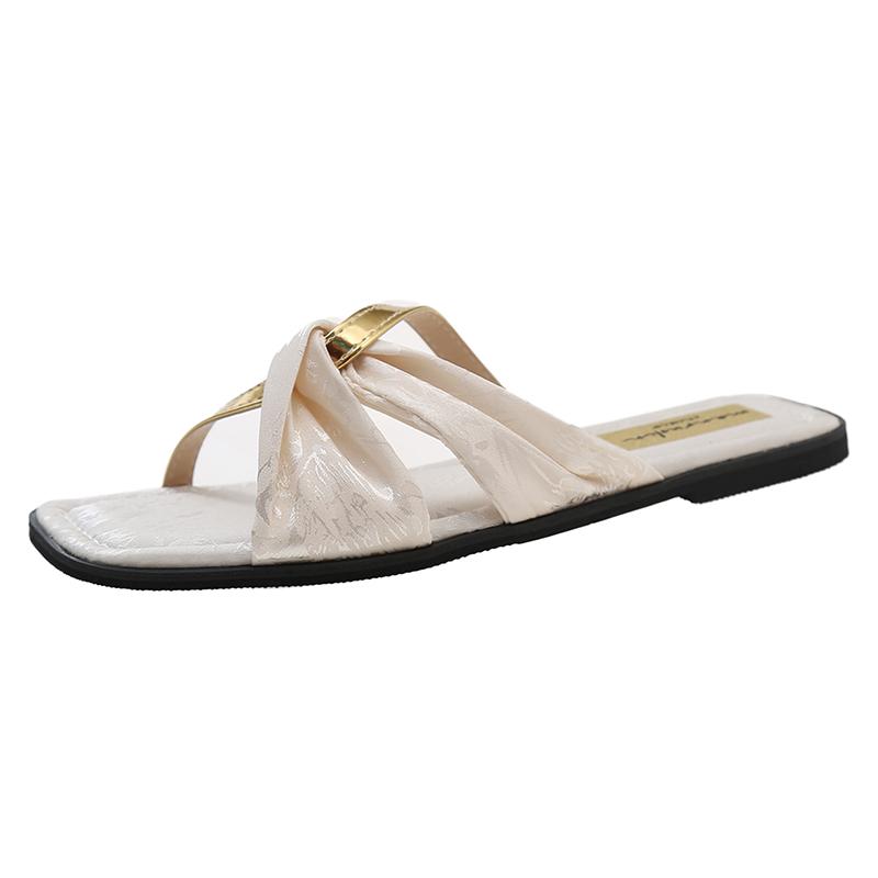 Women's Slippers 2024 New Spring and Autumn Brand Luxury Classic Casual Shoes Lightweight Slippers Flat Heel Sandals Women