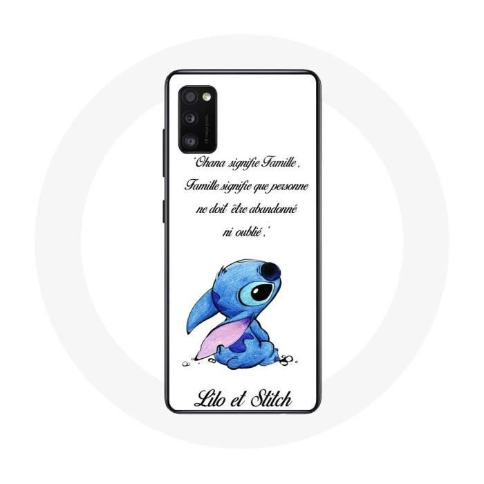 Coque pour Oppo A16 Lilo et Stitch Ohana Citation Blanc