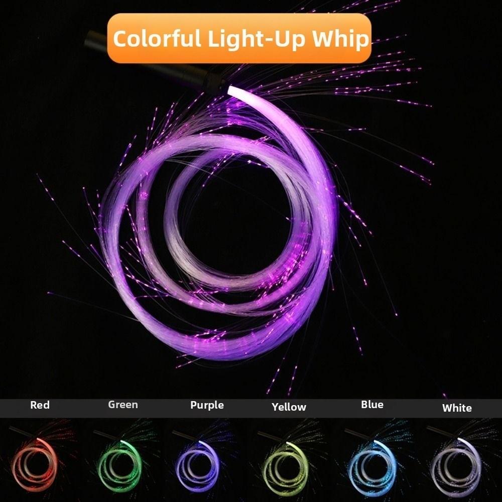 Rechargeable Optical Hand Rope Colorful Pixel Light-up Whip Glowing Waving Flash Whip Cosplay