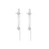 SLUYNZ 925 Sterling Silver Star Earrings Dangle Chain for Women Teens Girls Long Threader Earrings Tassel