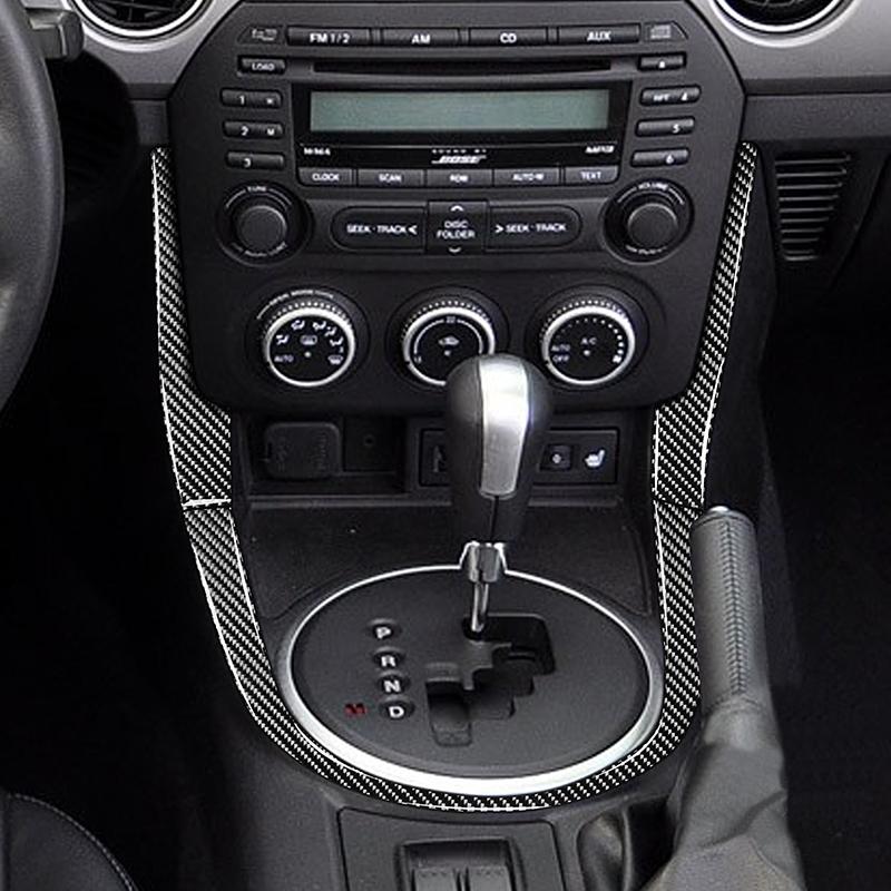 Для Mazda MX-5 Miata 2009-2015 3 шт. из настоящего углеродного волокна, рычаг переключения передач U-образной формы/CD, отделка боковой панели салона автомобиля