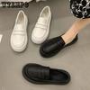 WTEMPO Women's Flat Shoes Elegant Temperament Soft Sole Round Toe Flat Heel Thick Sole Breathable Non Slip Comfortable Spring and Autumn Single Shoes