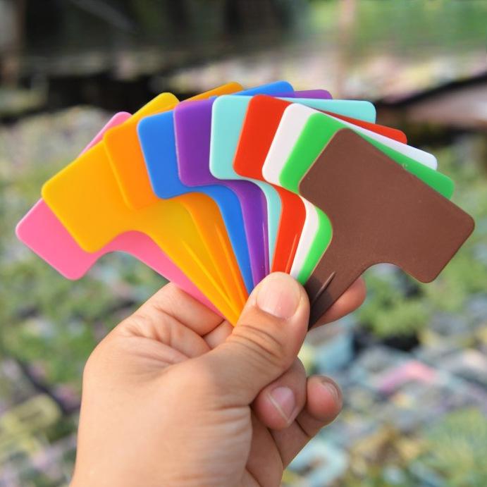 Прочные белые пластиковые Т-образные бирки для растений для украшения и маркировки горшков и поддонов для рассады в саду 6x10 см