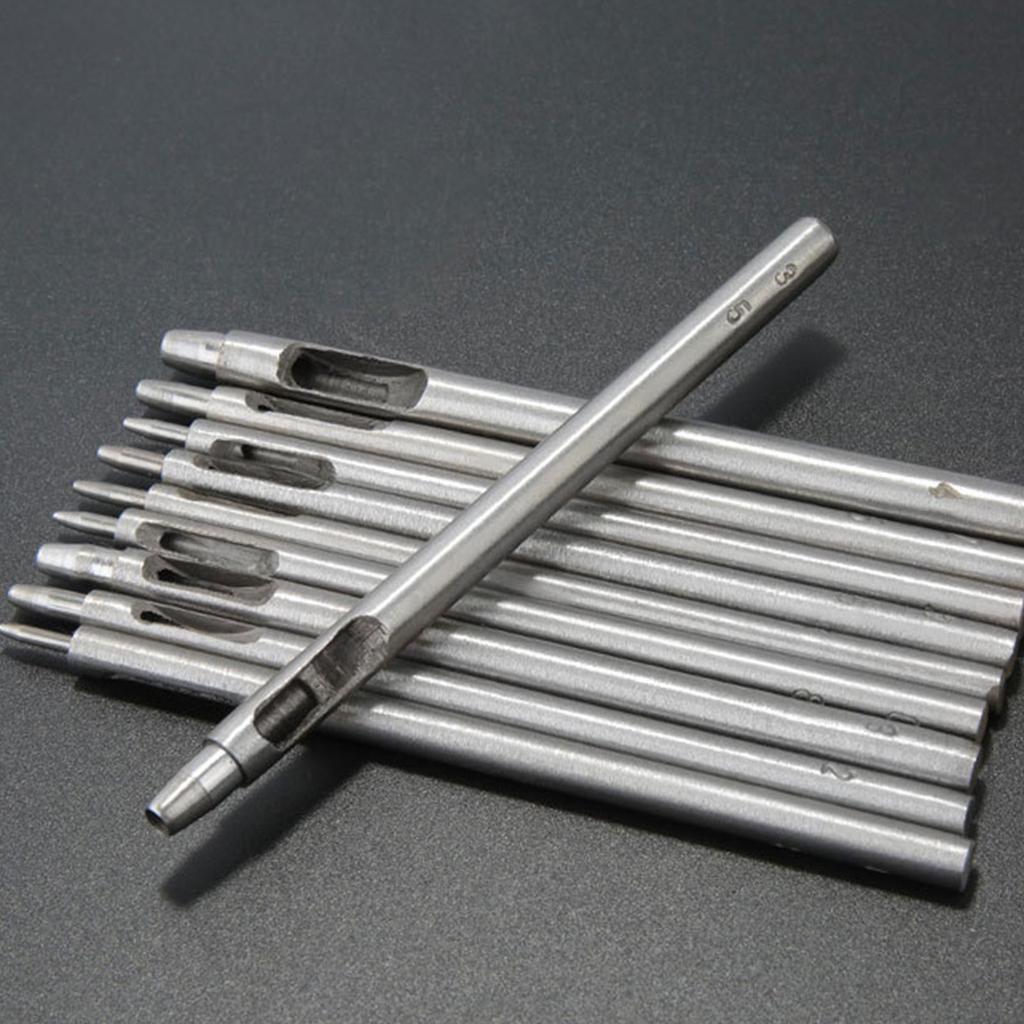 Инструмент для пробивания отверстий в коже от 0,5 мм до 4 мм, круглый пробойник, нержавеющая сталь, инструмент для пробивания кожи для ремня, ткани