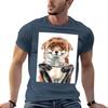 Morning Fox  cute coffee animal TShirt Fashion Print Casual Short Sleeve