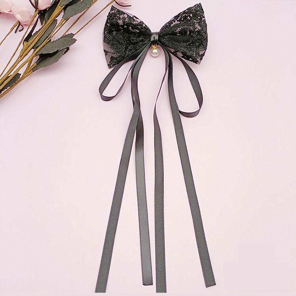 Korean Style Bowknot Hair Clips Lace Girls Headwear Elegant Bowknot Barrette Girls