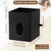 2 In 1 Square Tissue Box Cover PU Leather Cube Facial Tissue Dispenser with Top Tray Desktop Decoration for Home Bathroom Office