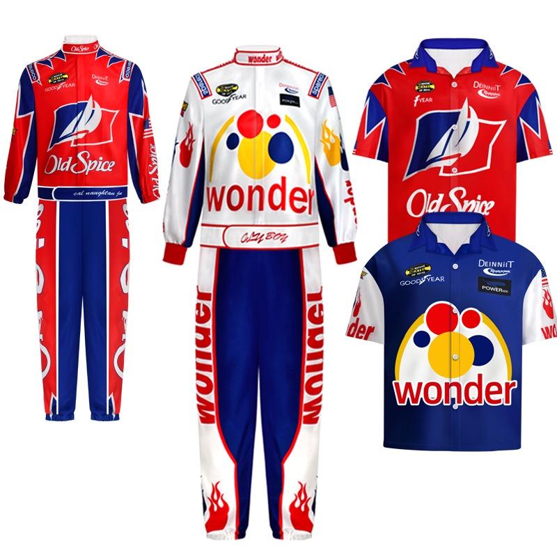 Футболка с коротким рукавом Tardega Night Ricky Bobby из дышащего полиэстера для гонок.