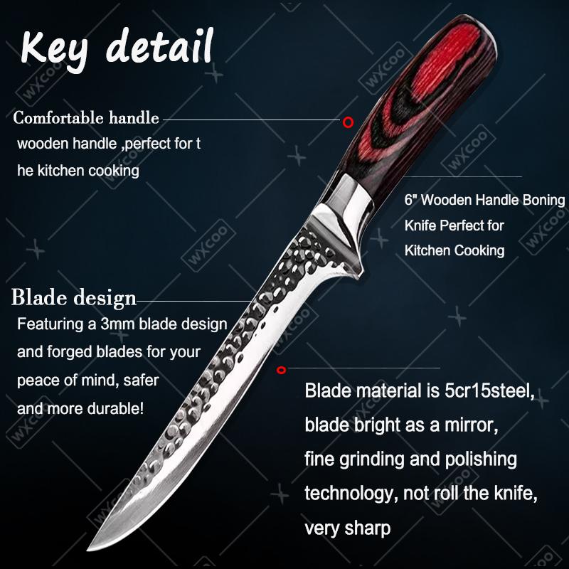 Профессиональный нож для разделки мяса, кованый нож ручной работы, ножи шеф-повара из дамасской стали, тесак для мяса, нож мясника, кухонные принадлежности