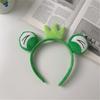 Frog Headbands Furry Plush Cartoon Headbands Hair Accessories for Girls and Womens Holiday Party Headwear