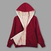 Women Winter Hoodie with Pockets Thick Fleece Lined Hooded Solid Color Long