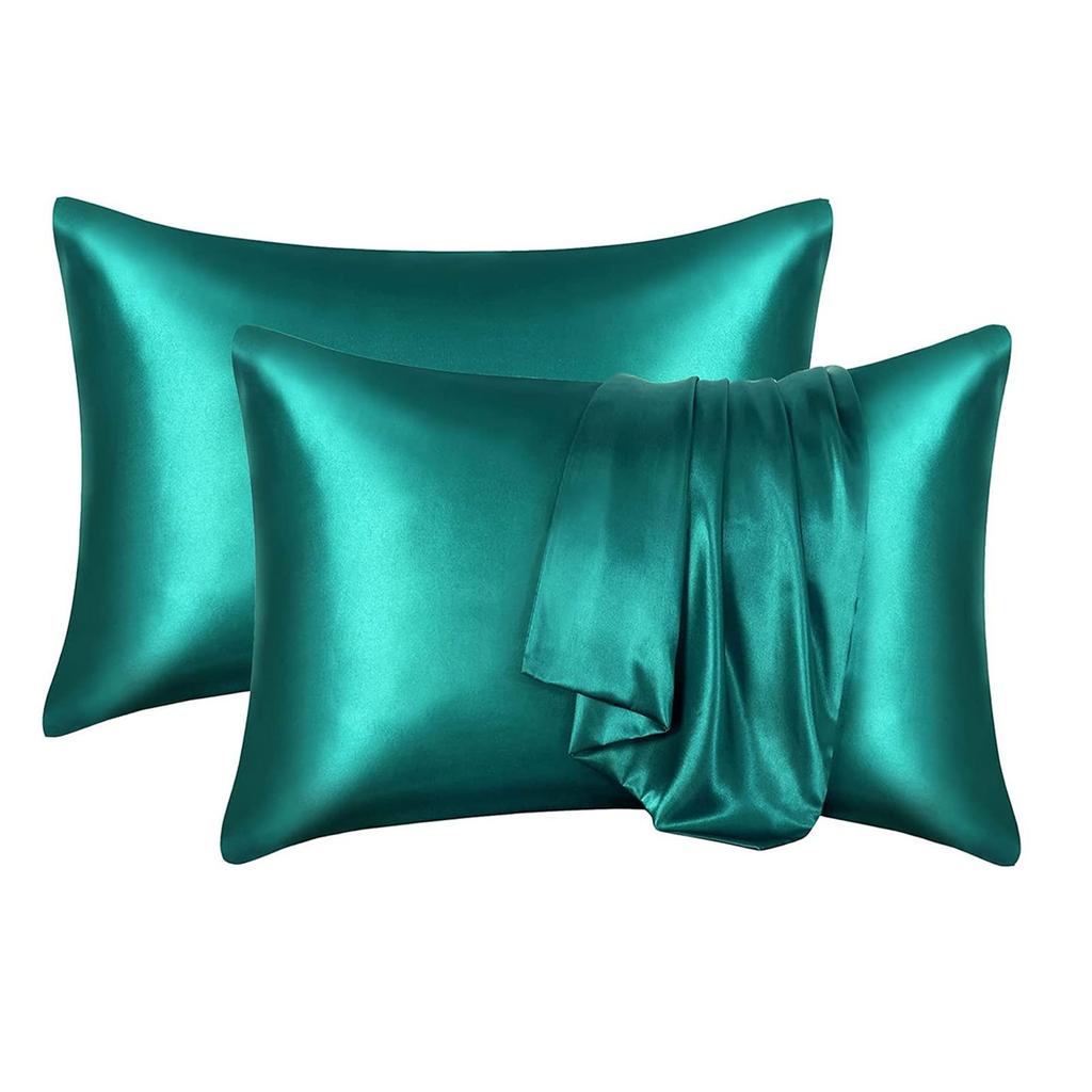 Набор из 2 атласных наволочек - шелковистые наволочки для волос и кожи, наволочки с застежкой-конвертом, похожие на шелковые наволочки