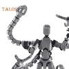 Robot Action Figure with Long Tentacles Accessory Movable Joints 3D Printed Robot Model Toy Stress Relief Articulated Dummy Figurine Decoration