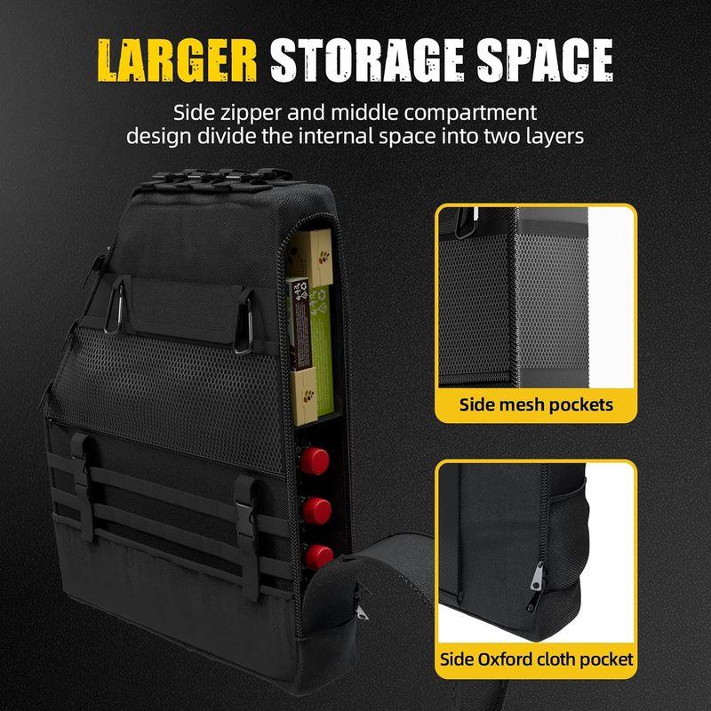 MIKKUPPA Roll Bar Storage Bag -Compatible with 1997-2023 Jeep Wrangler JK TJ LJ & Unlimited JL 4-Door-Saddle Bag Cargo Organizer