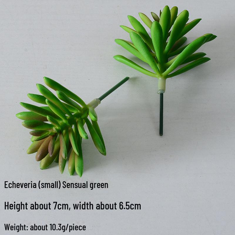 Mini Flocking Artificial Succulent Bonsai for DIY Wall Decor