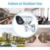 Waterproof Indoor/Outdoor Simulated Surveillance Camera with Flashing Light