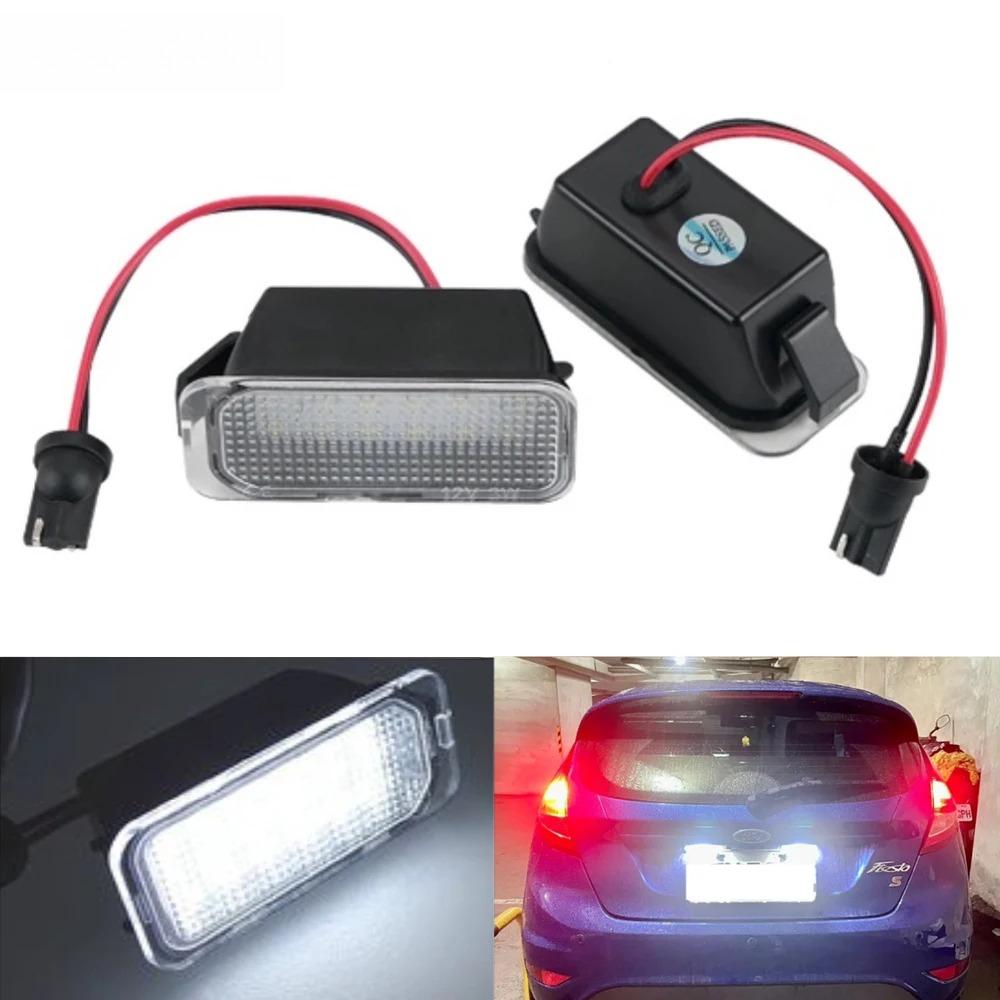2pcs Number Plate Light for Ford Fiesta Focus Kuga Mondeo Galaxy Ecosport  Ranger Explorer LED License Lamp