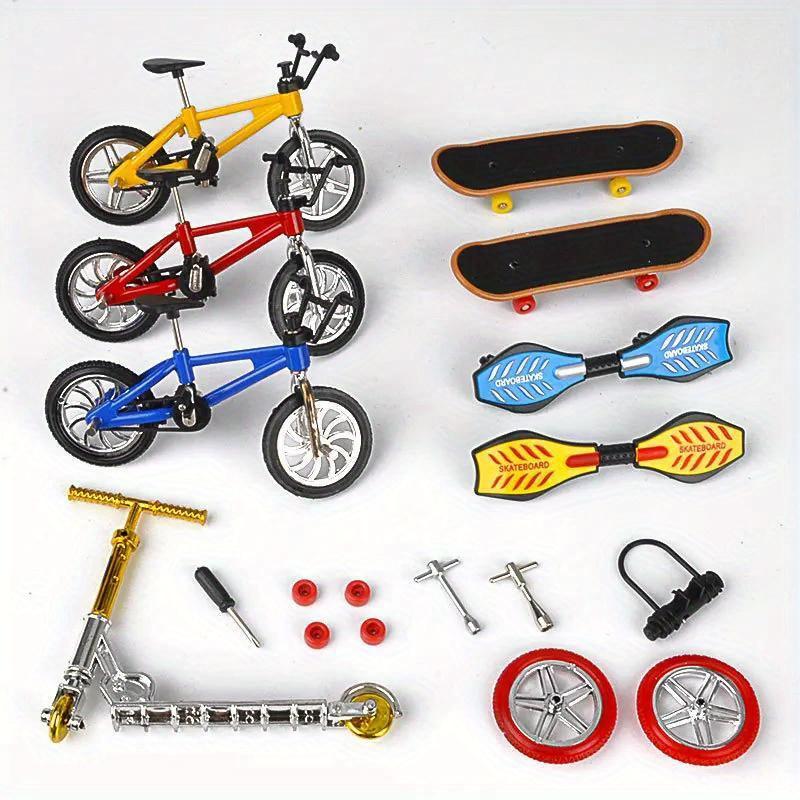 1 Set Mini Scooter Two Wheel Scooter Children's Educational Toys Finger Scooter Bike Finger Skateboard Birthday Gift for Boys
