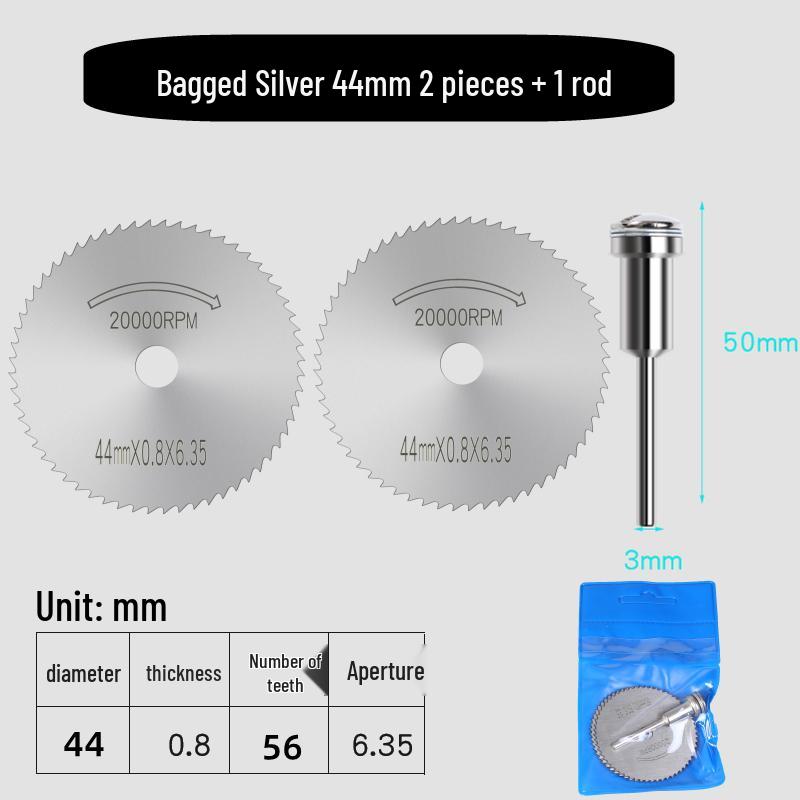 High-Speed Steel Circular Saw Blade Set for Wood, Plastic & Metal - Miniature Size for Hand Drills & Electric Grinders