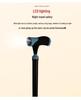 Retractable Four-Legged Walking Stick with Rubber Foot Pad, Lightweight Aluminum Alloy for Seniors