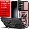 Магнитное кольцо Armor Funda для Samsung Galaxy S24 FE Чехол для Samsung S24 Ultra M15 F15 M55 A15 A55 A35 M54 Чехол-слайдер Крышка объектива