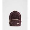 Everywhere Nano Backpack  Plush Fleece Black Plum Gold
