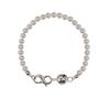 LAYERMOOD 24 Ball Buckle Pearl Bracelet-silver925