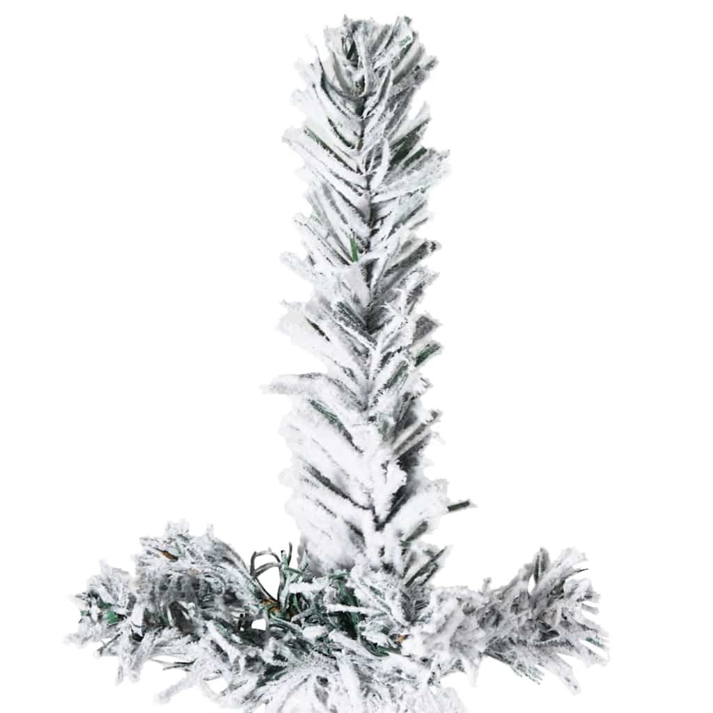 Artificial Half Christmas Tree with Snow Slim 210 cm