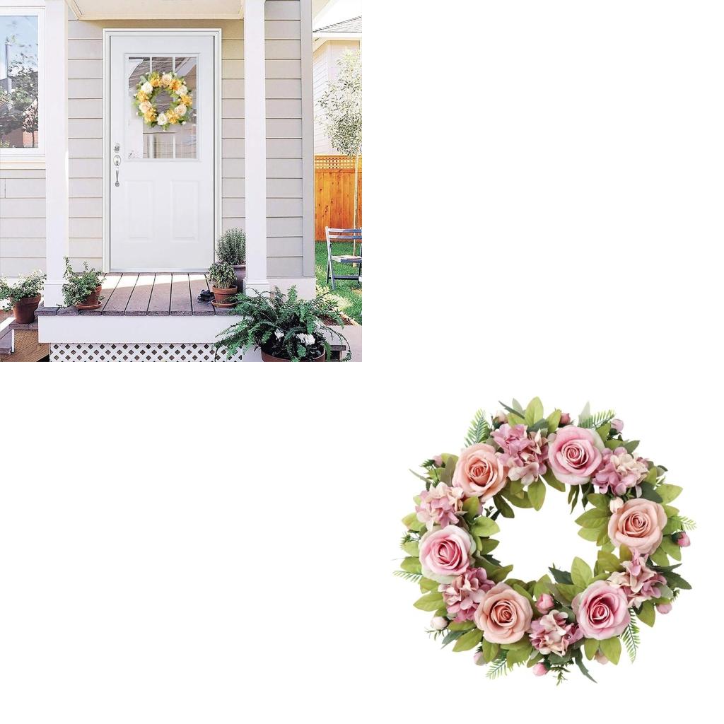 Elegant Florals Wreath Portable Accessory for Living Room or Office Decoration